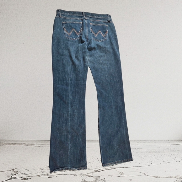 Wrangler Q Baby No Gap Waistband Bootcut Jeans Size 13/14 - Picture 3 of 11